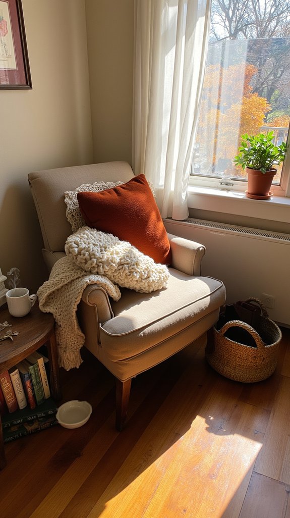 cozy reading corner setup