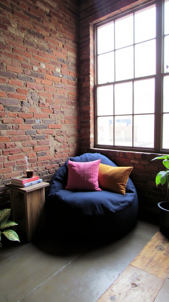 cozy reading nook ambiance