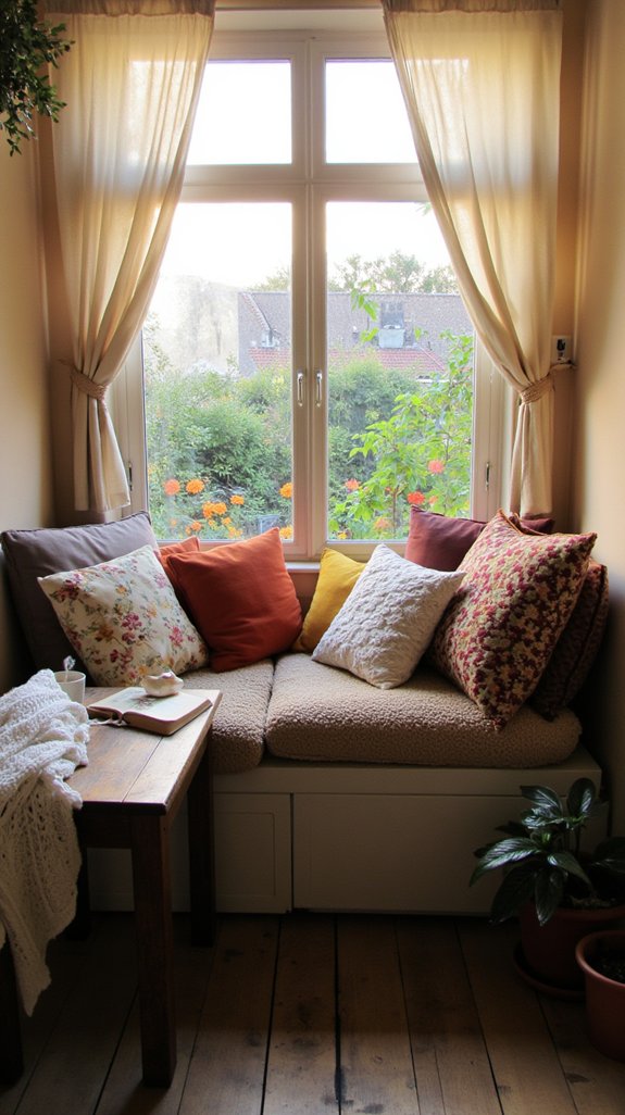 cozy reading nook ambiance