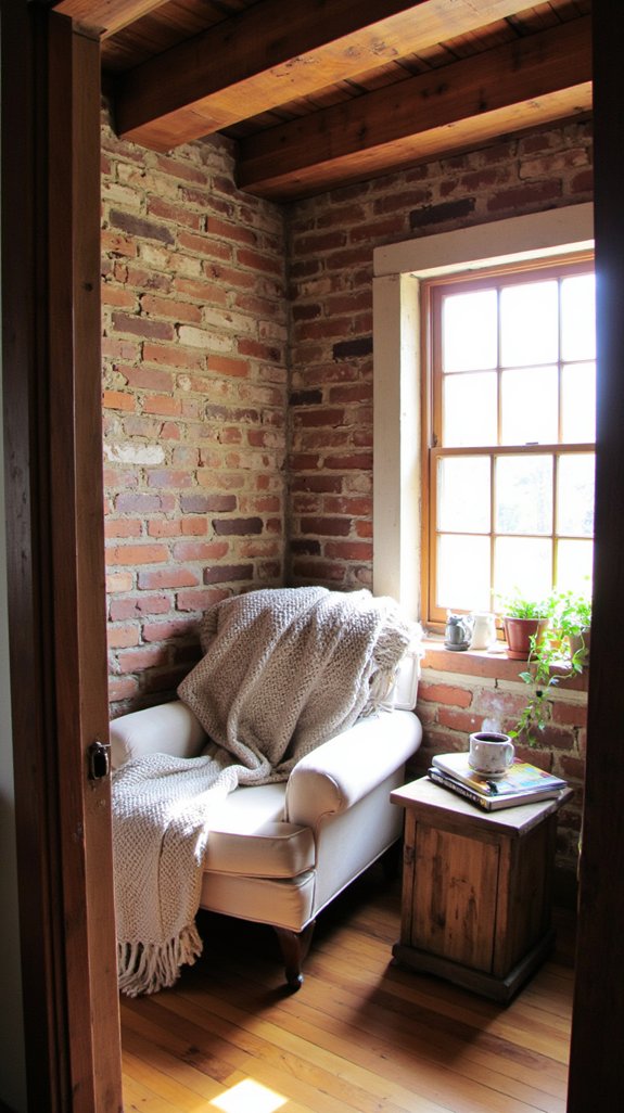 cozy reading nook ambiance