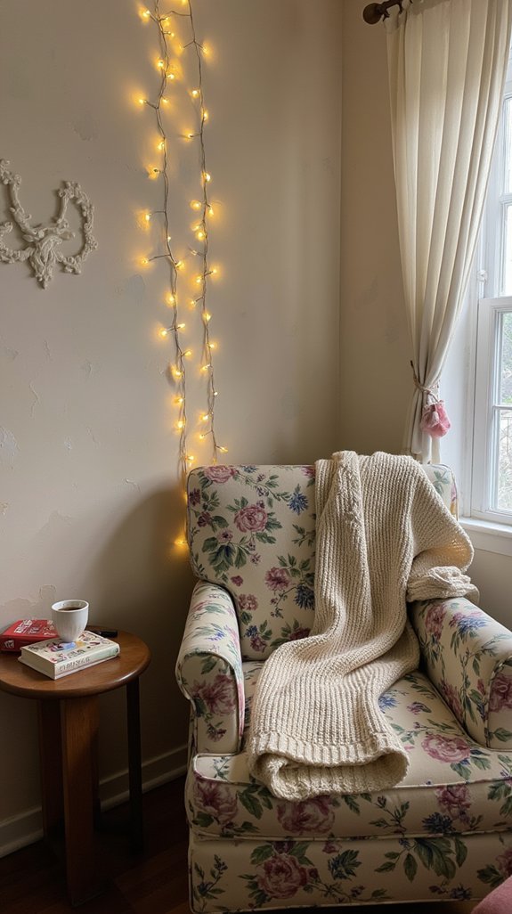 cozy reading nook ambiance