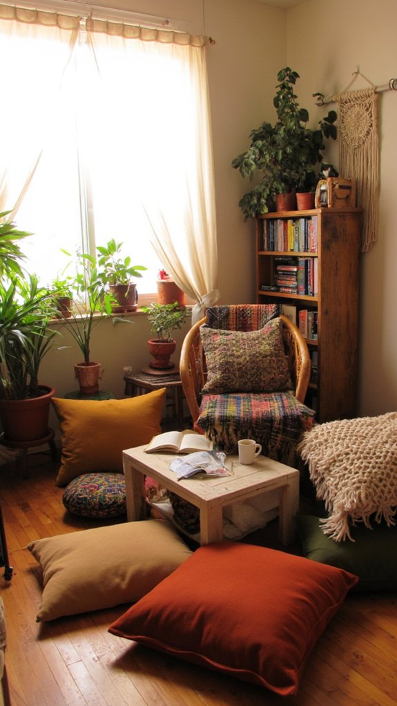 cozy reading nook creation