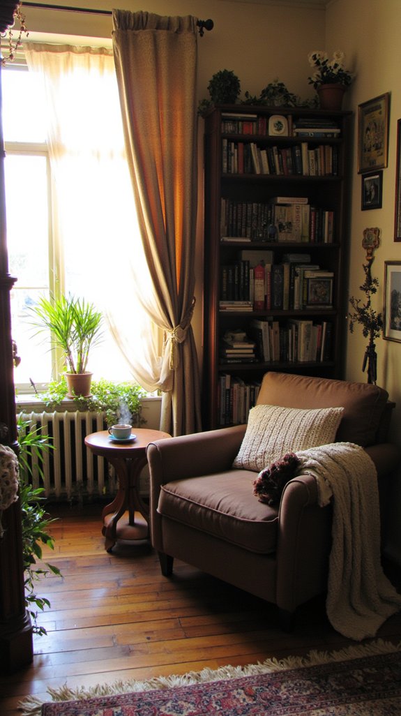 cozy reading nook creation