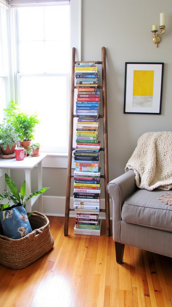 cozy reading nook ladder