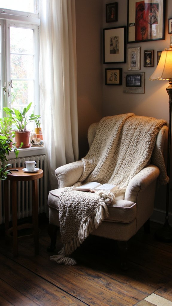 cozy reading nook lighting