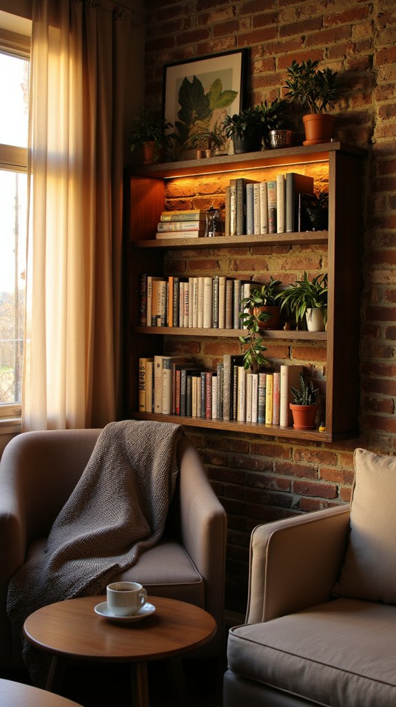 cozy reading nook lighting