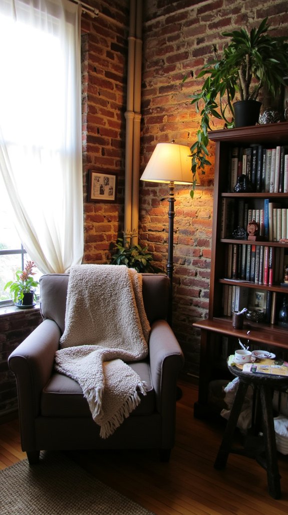 cozy reading nook setup