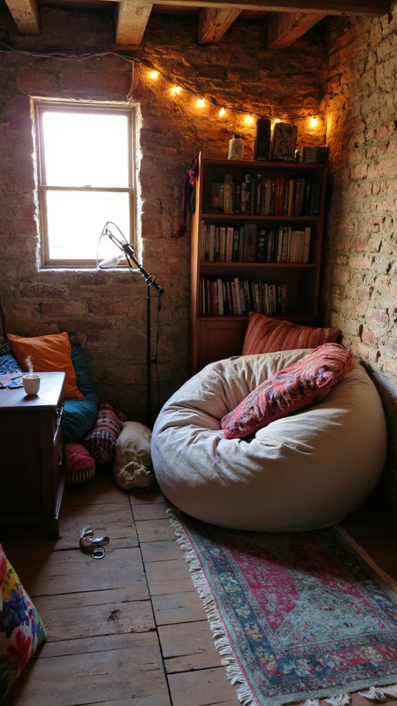cozy reading nook setup