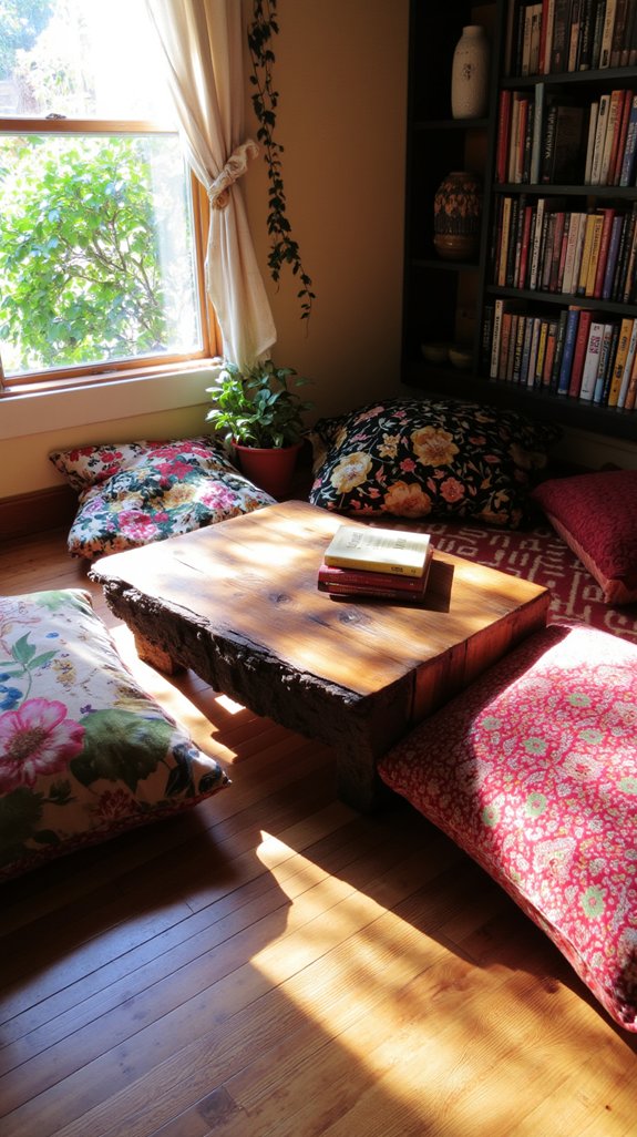 cozy reading nook setup