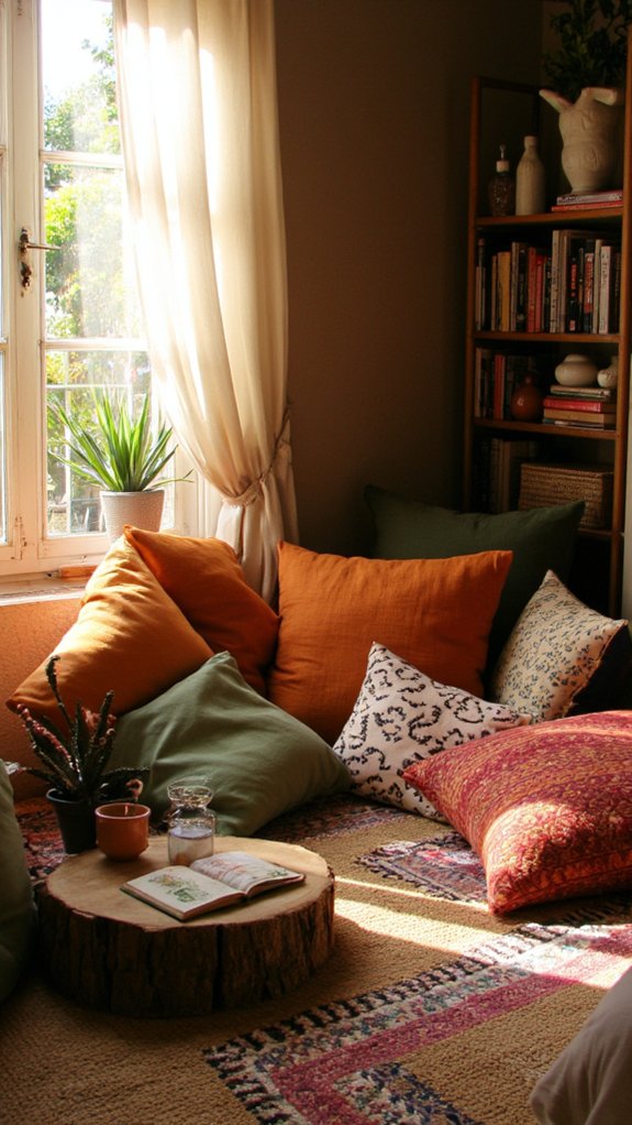 cozy reading nook setup
