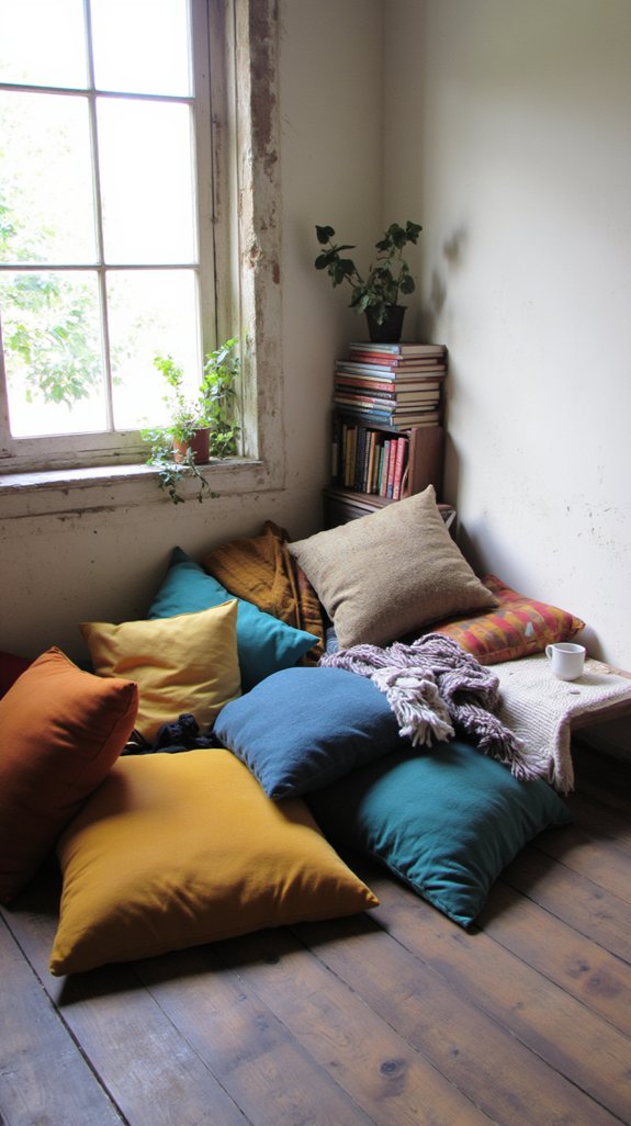 cozy reading nook setup