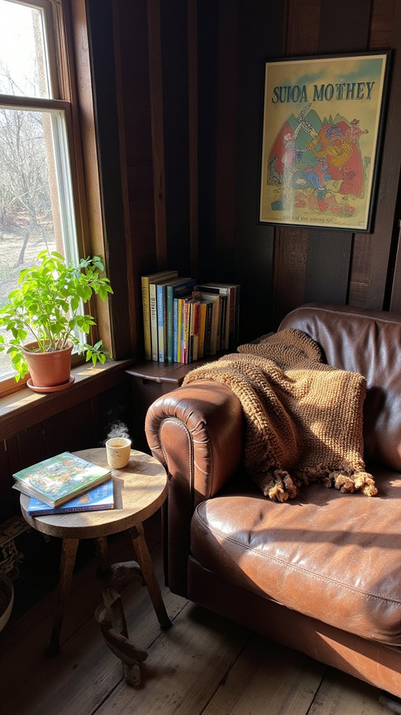 cozy reading nook setup