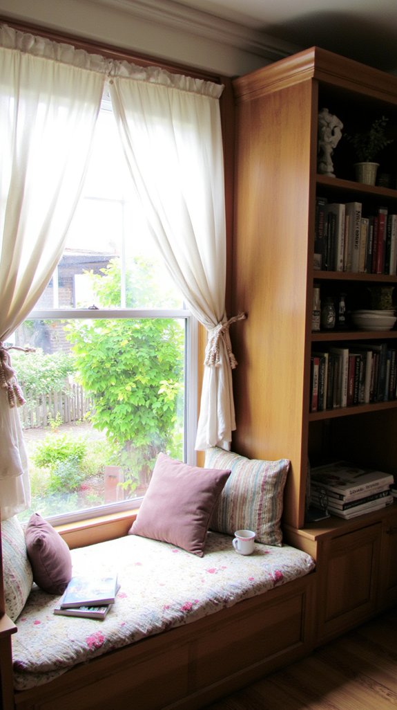 cozy reading sanctuary shelves