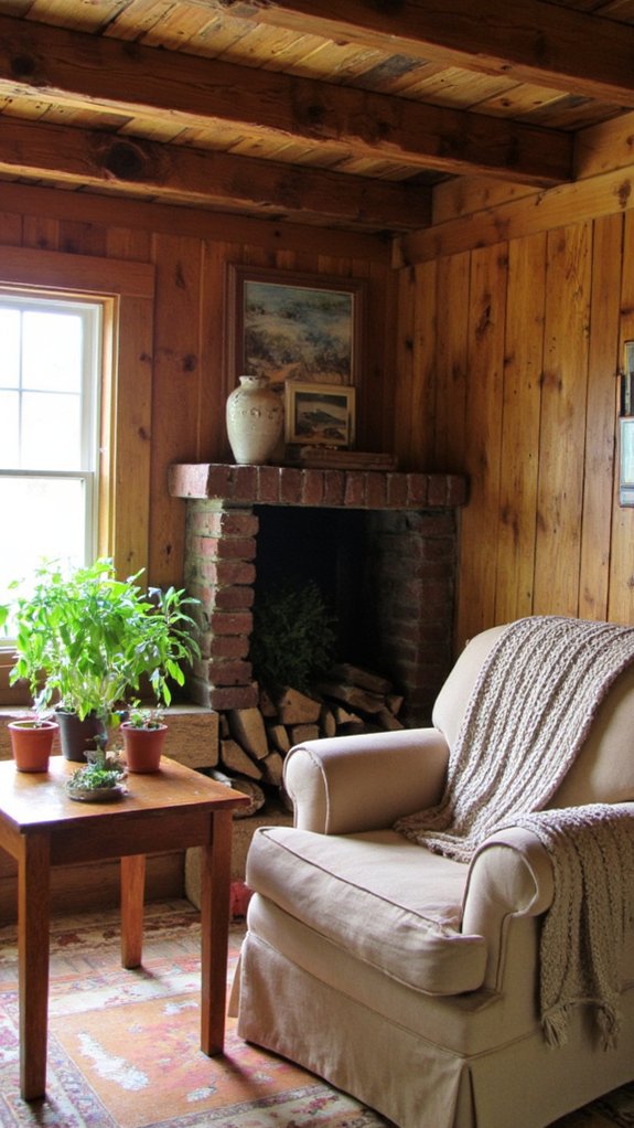 cozy reclaimed wood ambiance