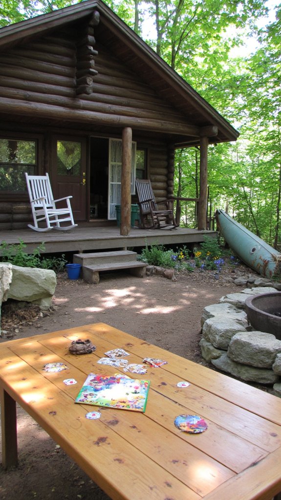 cozy rustic game cabin