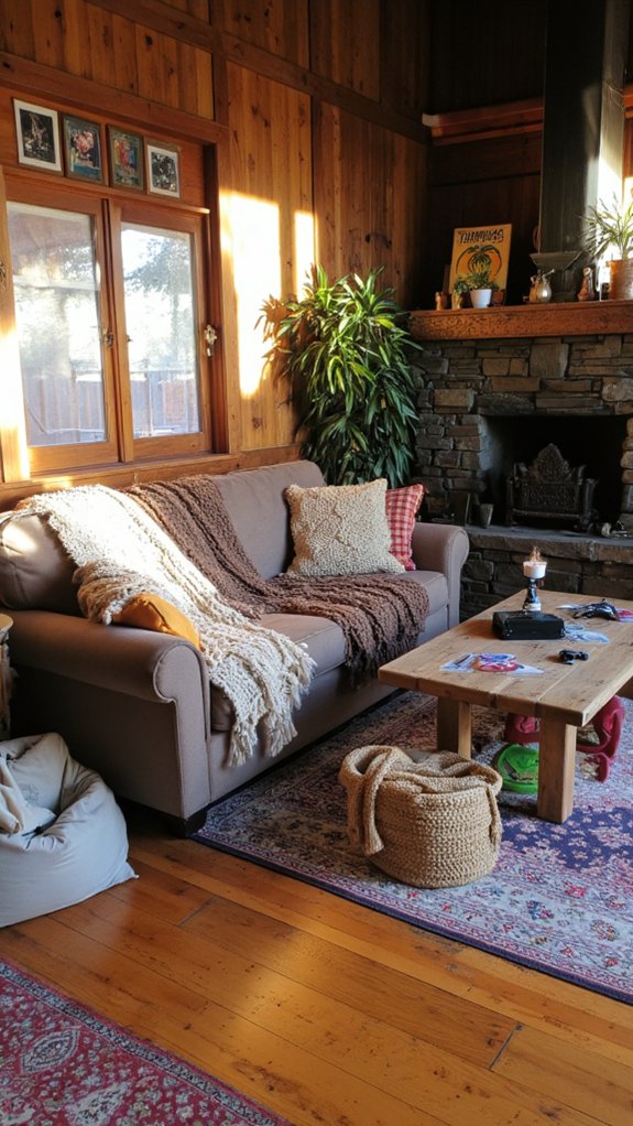 cozy rustic gaming retreat