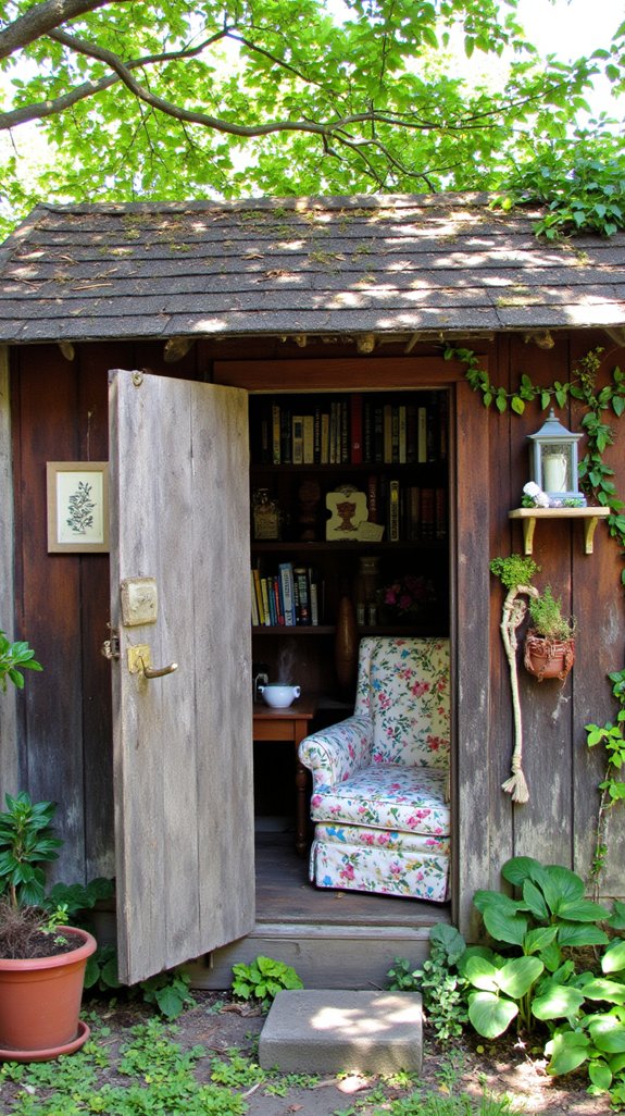 cozy rustic reading retreat