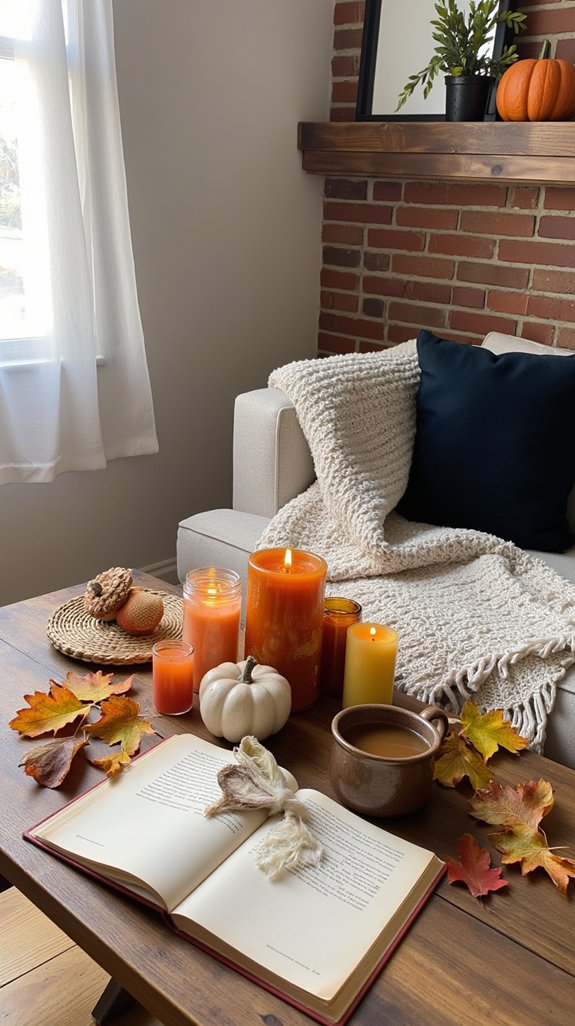 cozy scented candle ambiance