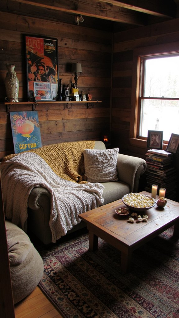 cozy seating and lighting