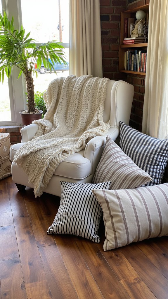 cozy striped pillow elegance