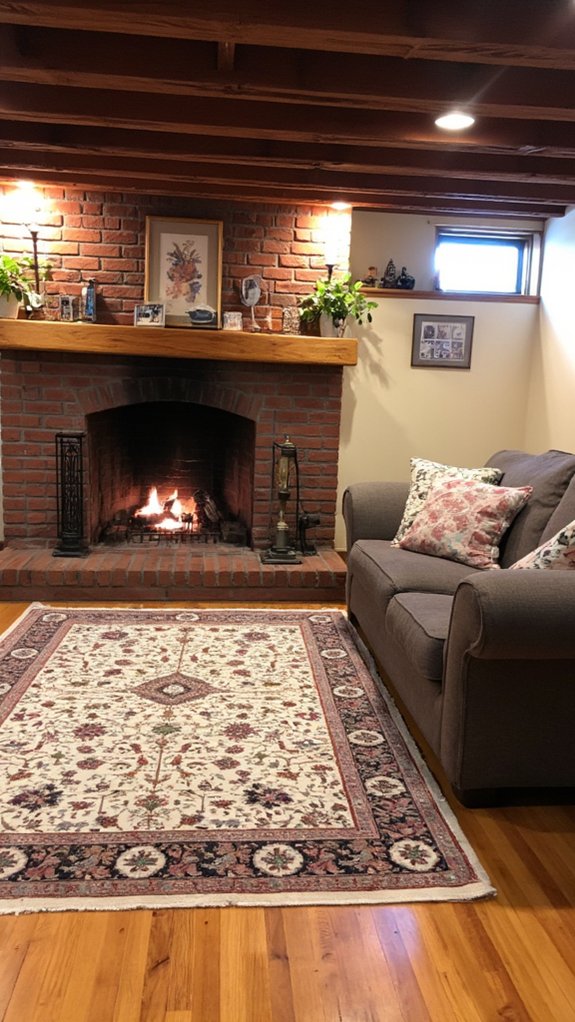 cozy stylish fireplace rugs