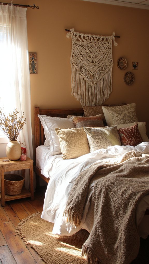 cozy textured throw pillows