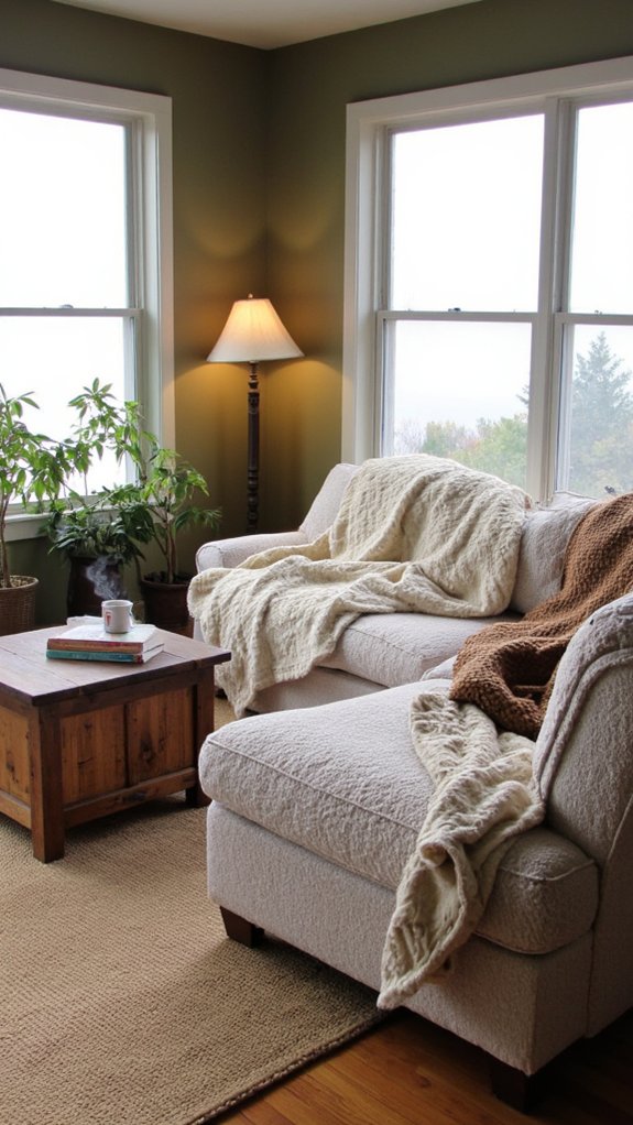 cozy throw blankets enhance comfort