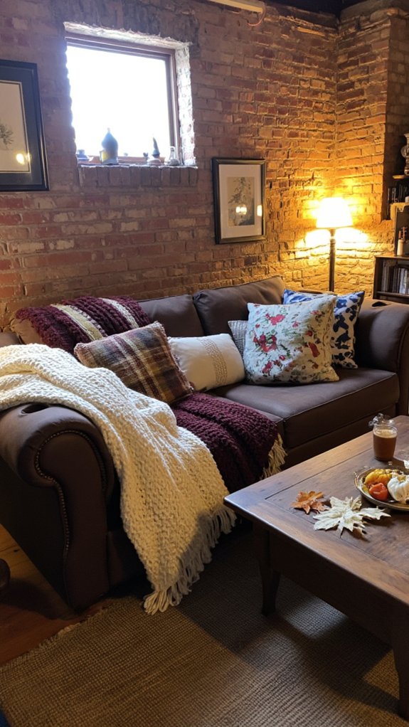 cozy throws and pillows