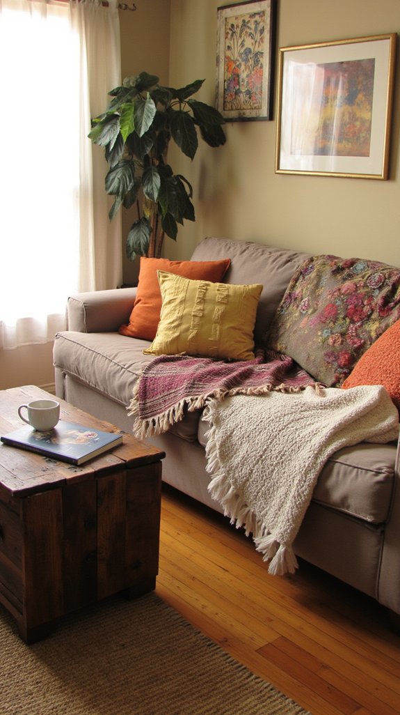 cozy throws and pillows