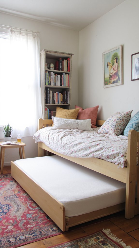 cozy trundle bed seating
