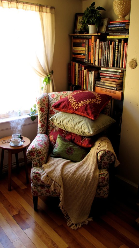 cozy vintage quilted pillows