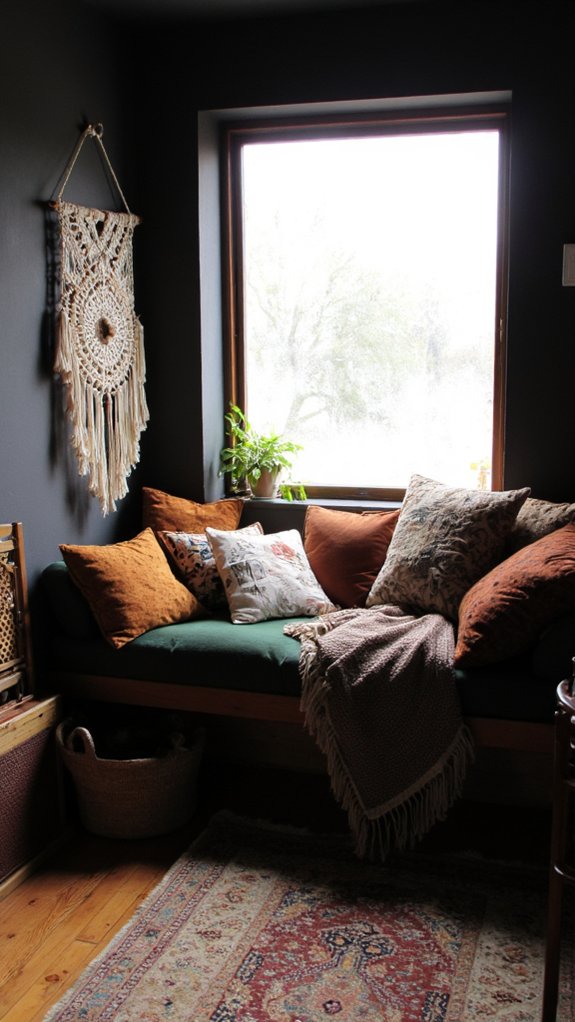 cozy window seat styling