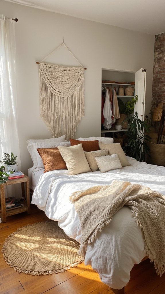 cozy woven texture accents
