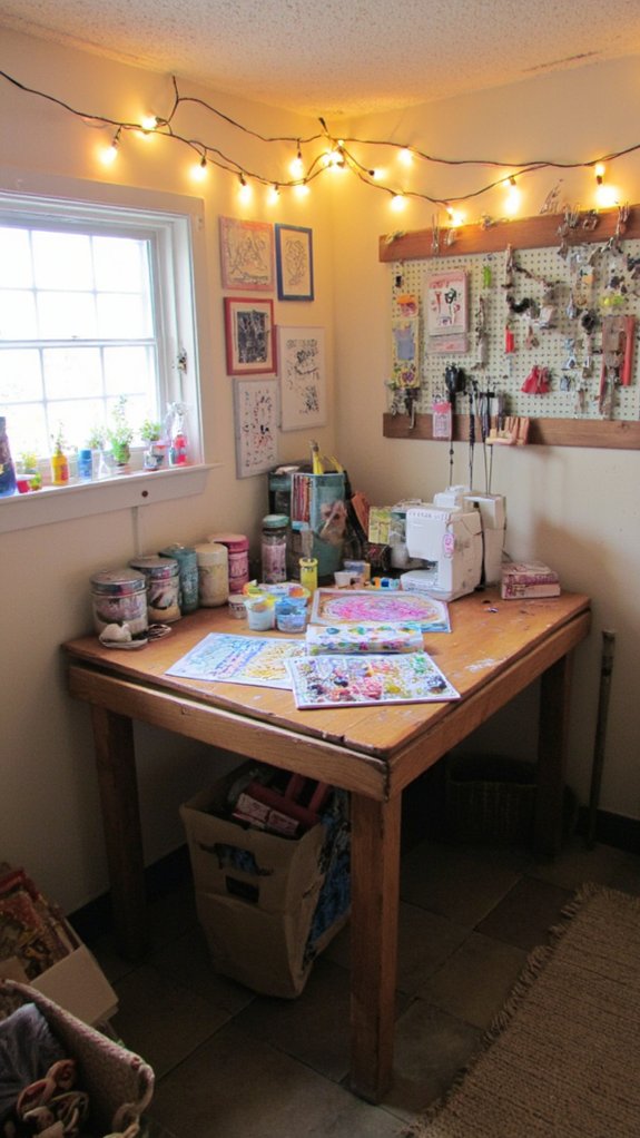 creative basement craft station