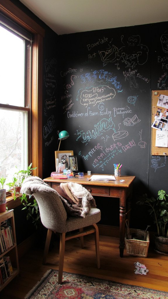 creative chalkboard paint walls