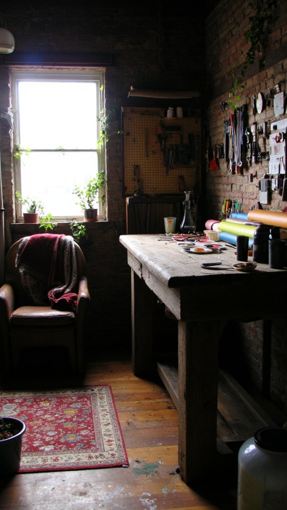 creative crafting space setup