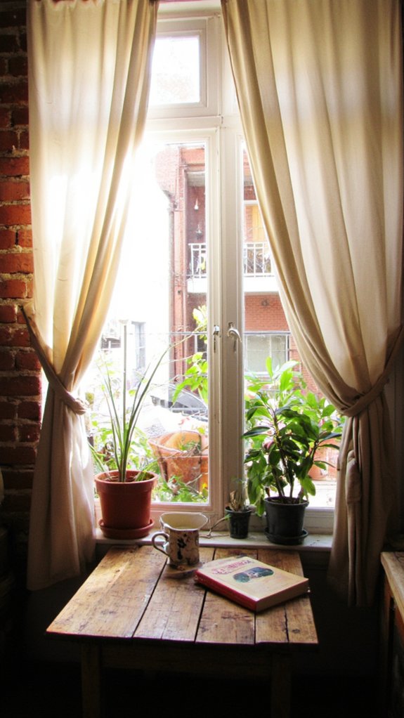 curtains create cozy separation