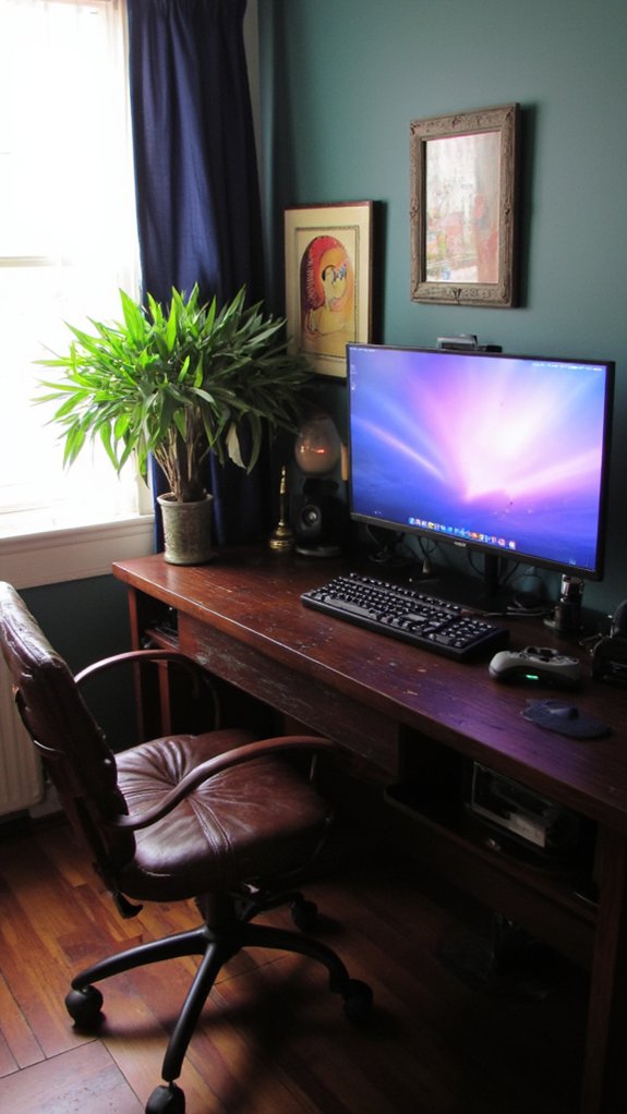 deep blues and sleek blacks