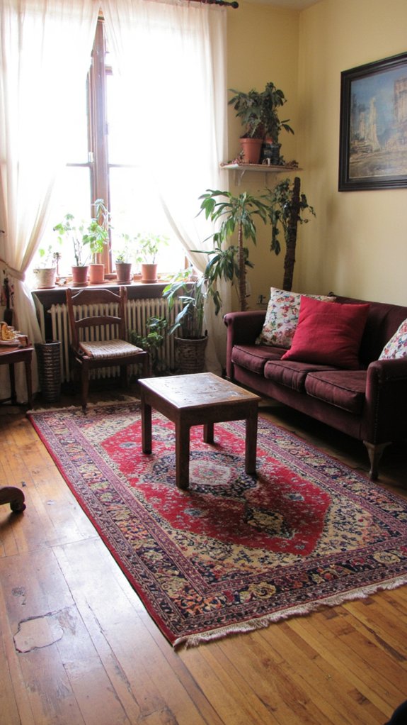 define spaces with rugs