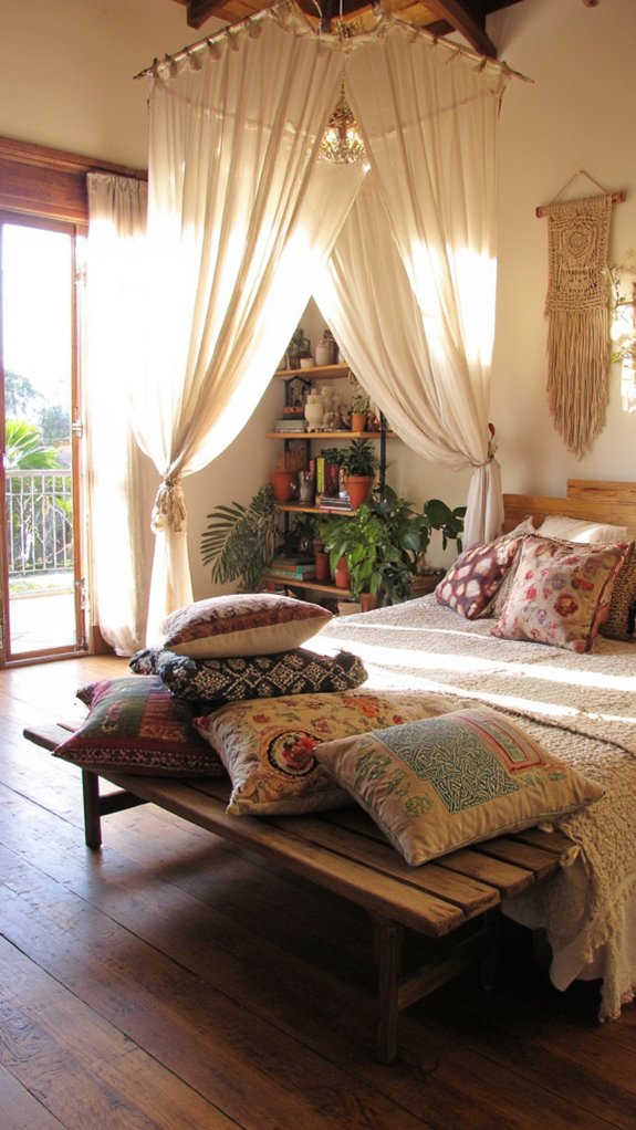 dreamy bohemian canopy styling