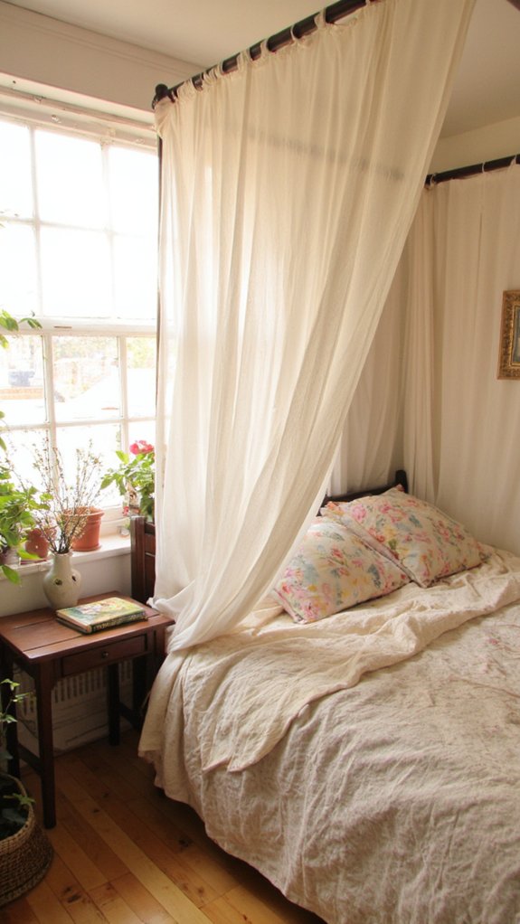dreamy canopy bed setup