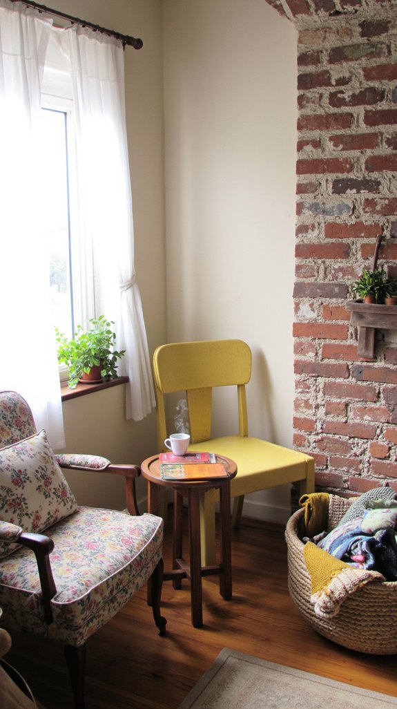 eclectic charm through mismatched chairs