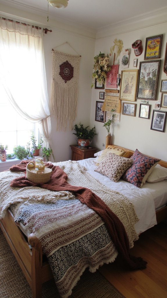 eclectic gallery wall arrangement