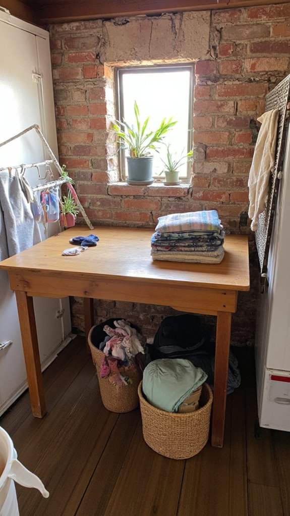 efficient laundry folding station