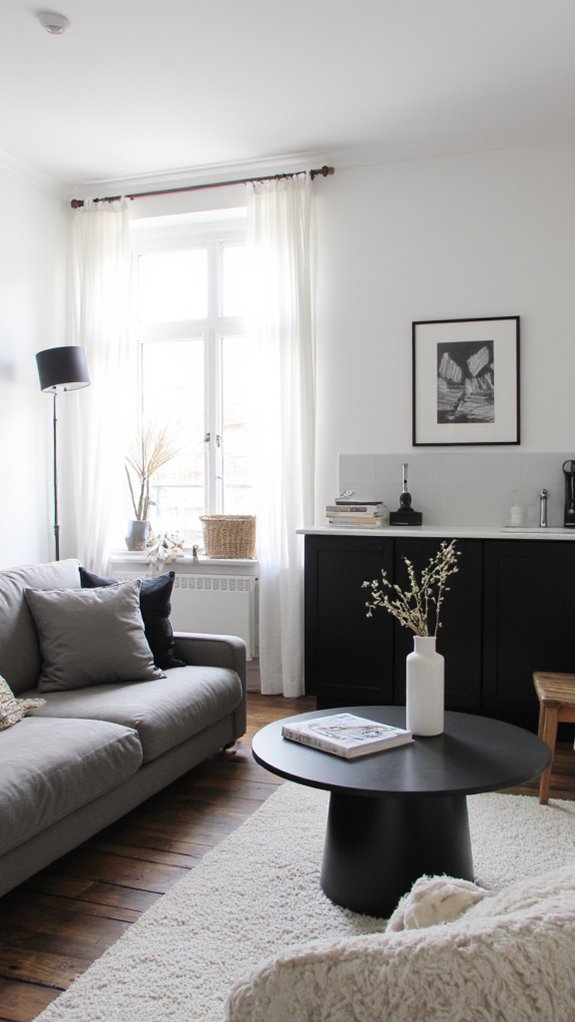 elegant monochrome studio design