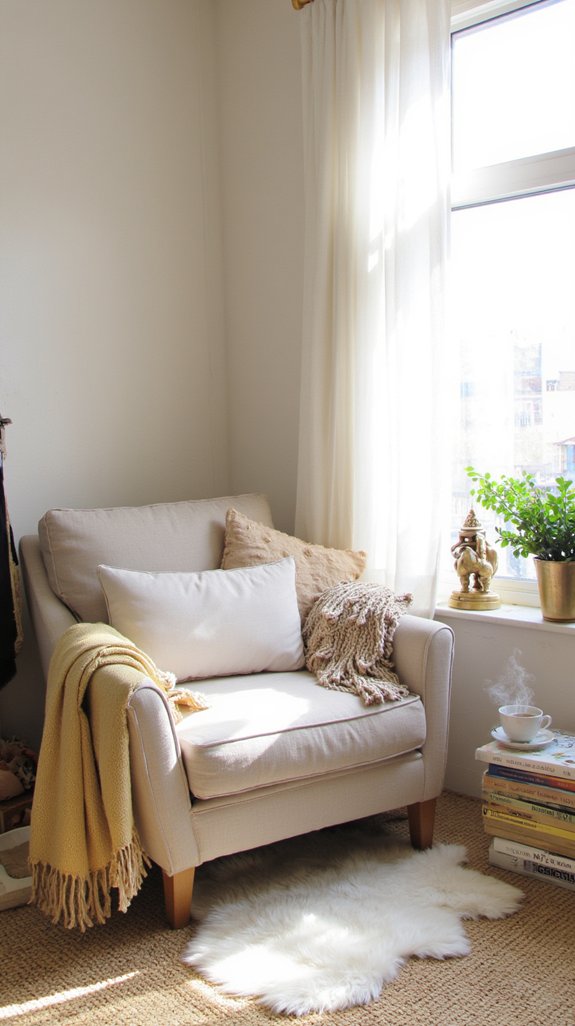 elegant plush seating nook