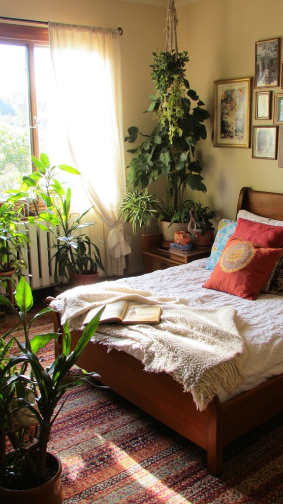 enhance bedroom with plants