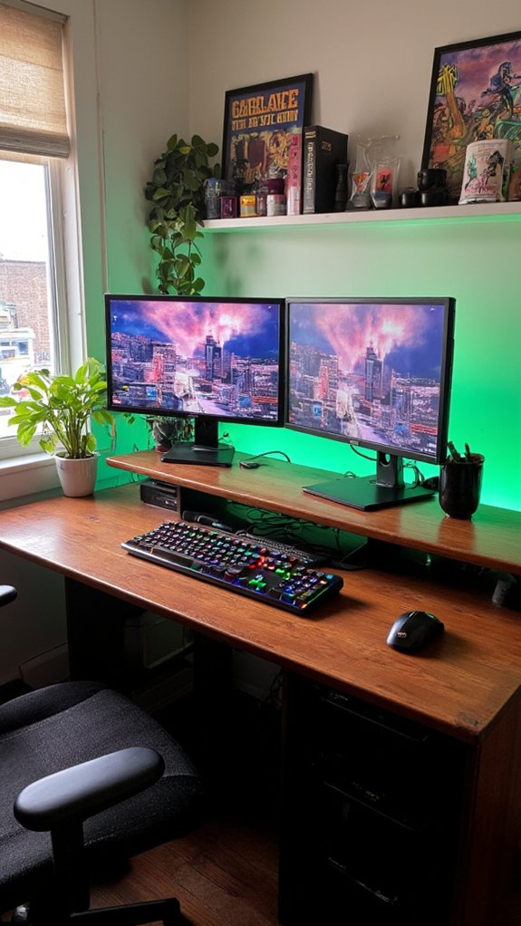 enhanced dual monitor setup