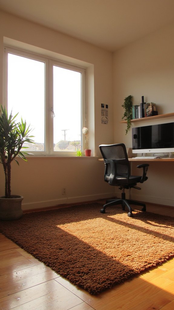 enhancing warmth with rugs