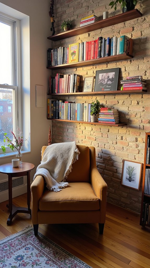 floating shelves enhance aesthetics